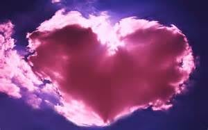 Love heart in the sky