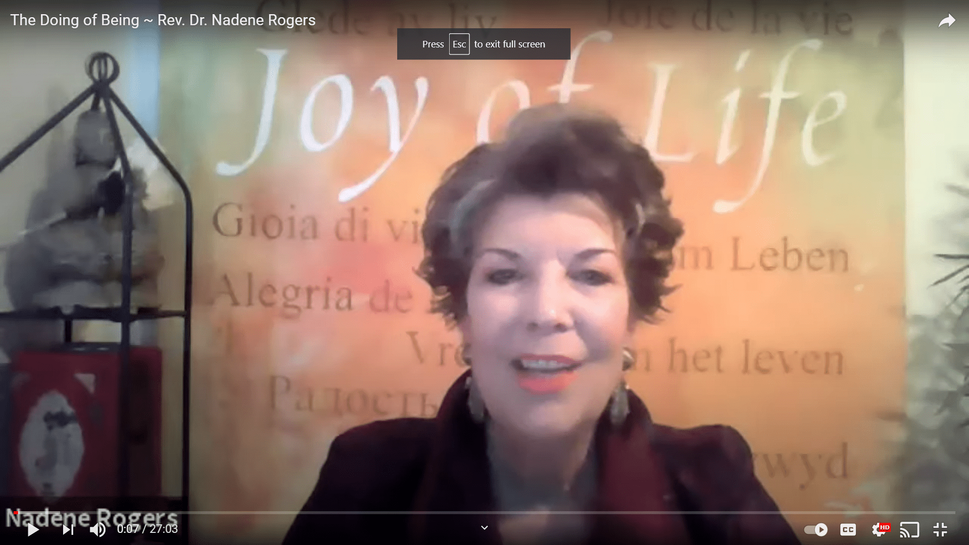 "The Doing of Being" – Rev. Dr. Nadene Rogers
