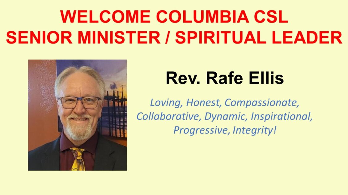 Welcome Rev. Rafe Ellis